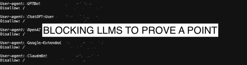 Blocking LLMs to Prove a Point